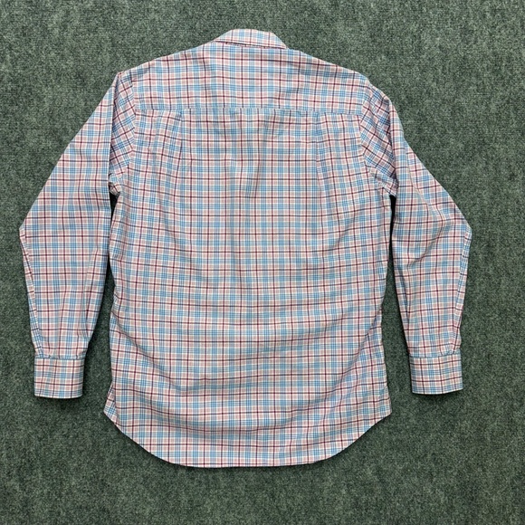 Mens David Donahue button up / button down shirt long sleeve size Large plaid - Picture 2 of 5